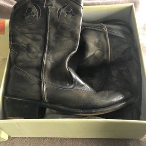 Distressed cowboy boots
